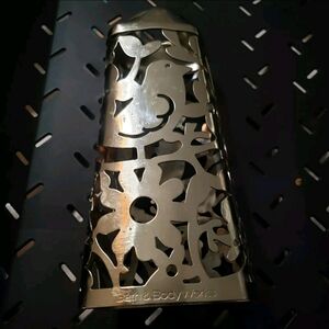 Bath and Body Works Hand Soap Cover Sleeve Holder Silver Birds & Flowers Design